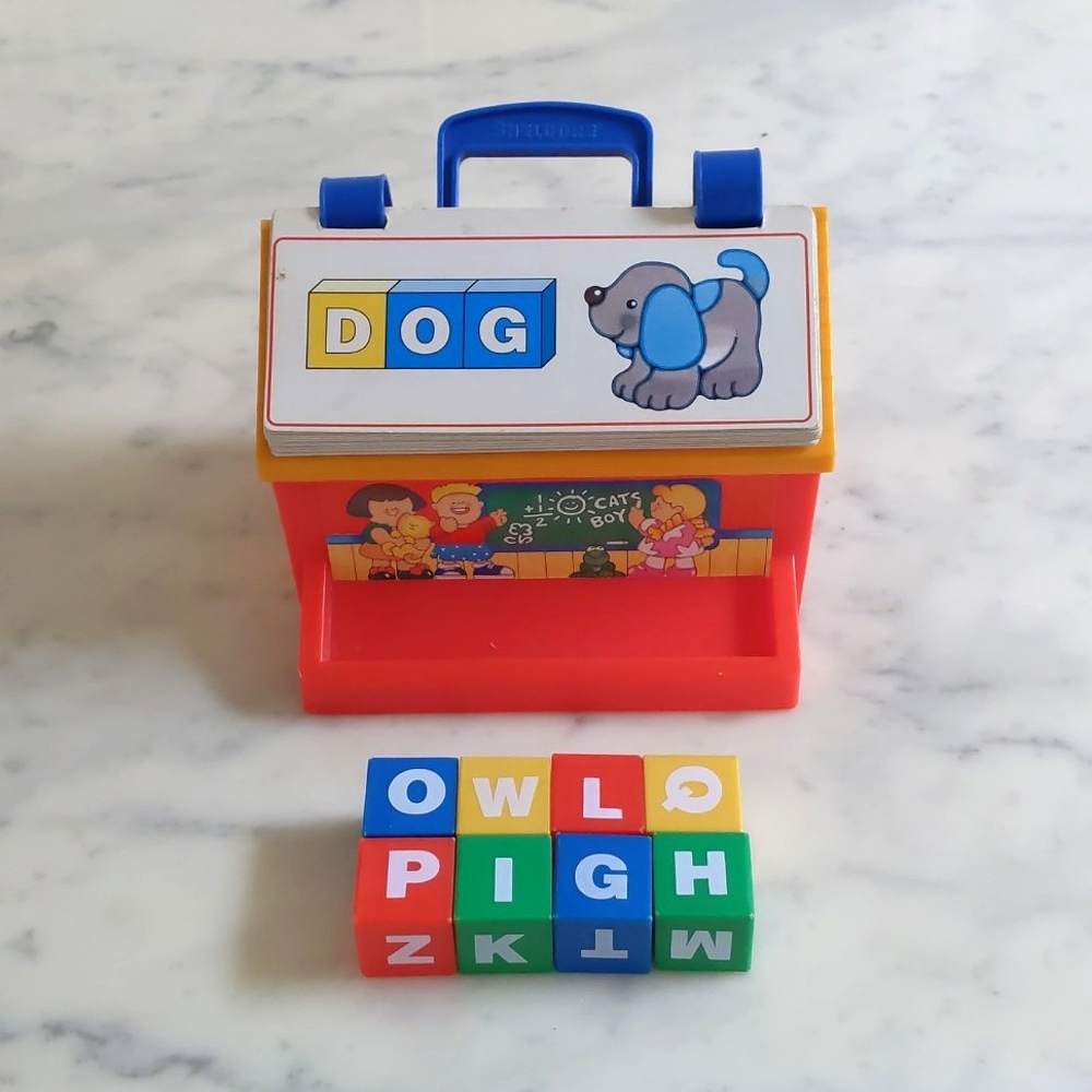Vintage Shelcore 90s Match N Spell School House.
